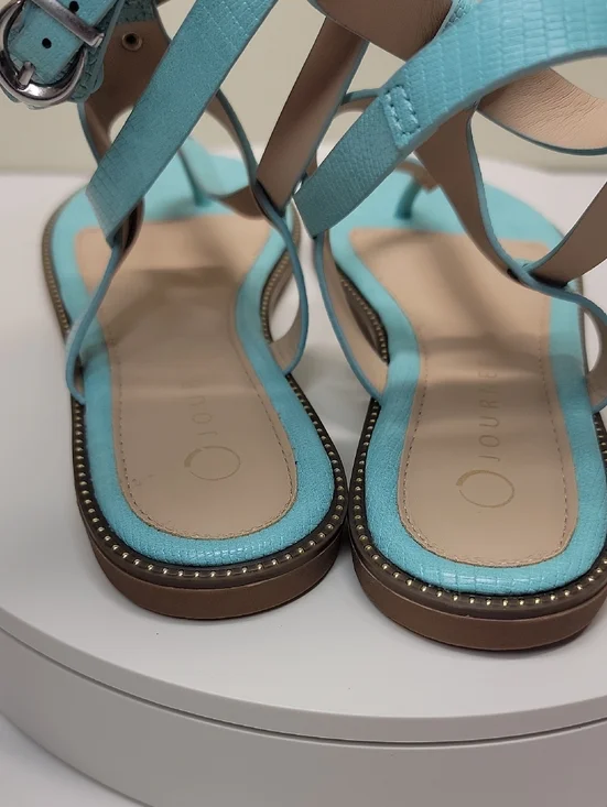 JOURNEE TURQUOISE NEW IN BOX T-POST SANDAL SZ 7 - Picture 9 of 12